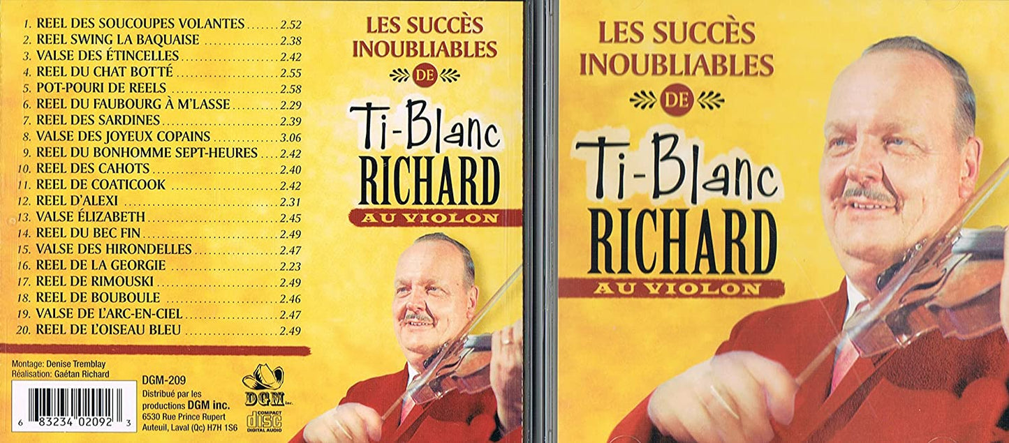 Les Succes Inoubliables de Ti-Blanc Richard Au Violon - 20 Succes [Audio CD] Ti-Blanc Richard