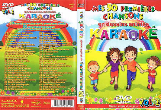 KARAOKE DVD - Mes 50 Premieres Chansons en Dessins Animés Vol 2 [DVD]