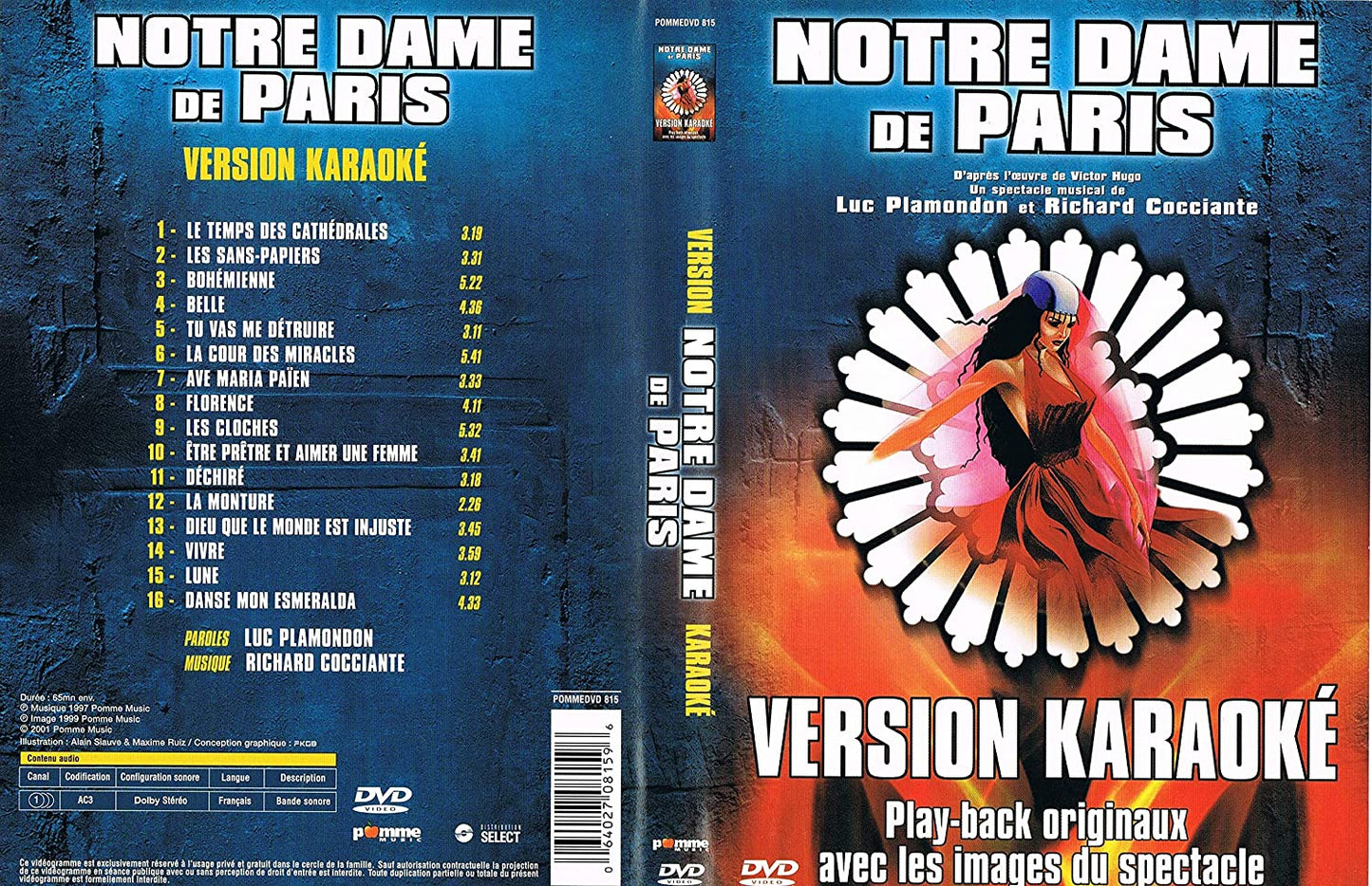 Notre Dame De Paris - Version Karaoke DVD (Play-Back Originaux Avec Les Images Du Spectacle / Edition Canada) [DVD]