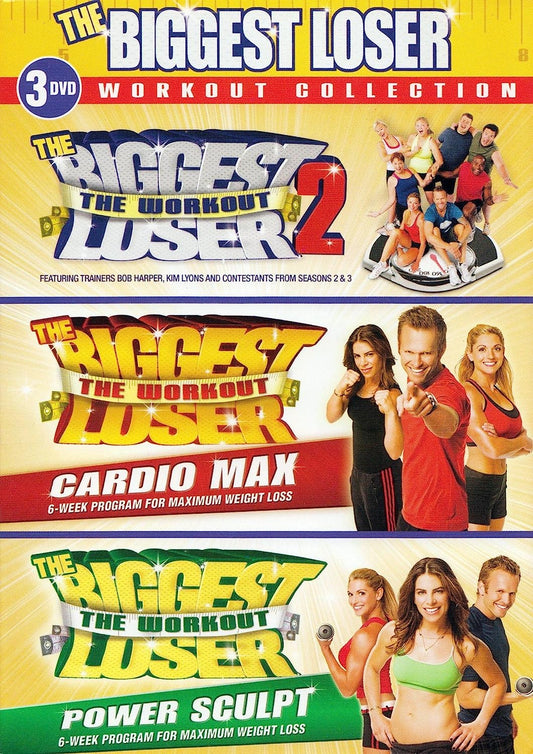 The Biggest Loser 3 DVD Workout Collection (Biggest Loser The Workout 2, Biggest Loser The Workout Cardio Max, Biggest Loser The Workout Power Sculpt) [DVD Like New]