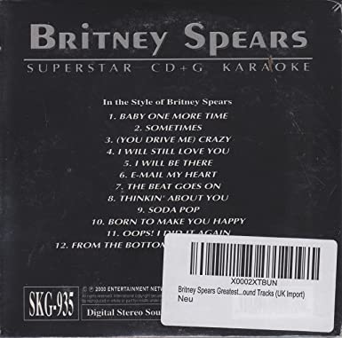 Britney Spears Greatest Hits Karaoke CD+G Superstar Sound Tracks [Audio CD]