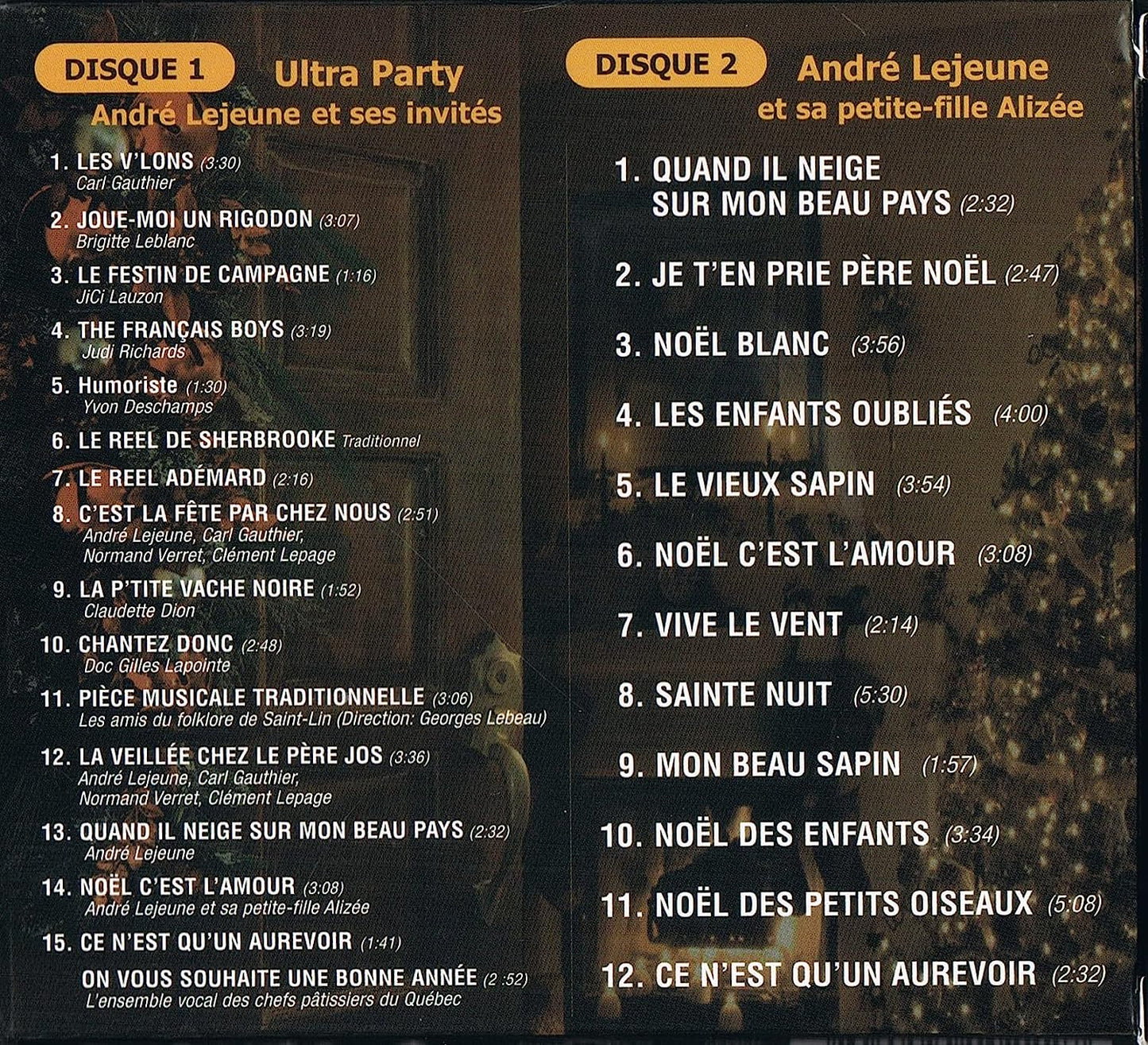 Andre Lejeune et ses Invités Chantent Pour Noel & Le Jour de L'An (Noel & Folklore / Incluant 2 CD) [audioCD]