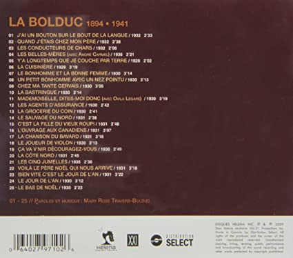 Ben Vite C'est Le Jour De L'an [Audio CD] Mary Rose-Anna Travers, La Bolduc