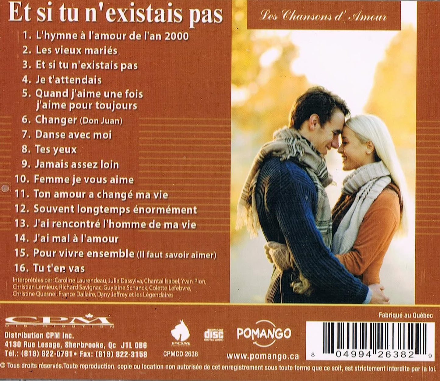 Et Si Tu N'existais Pas (compilation) [audioCD] Artistes Variés
